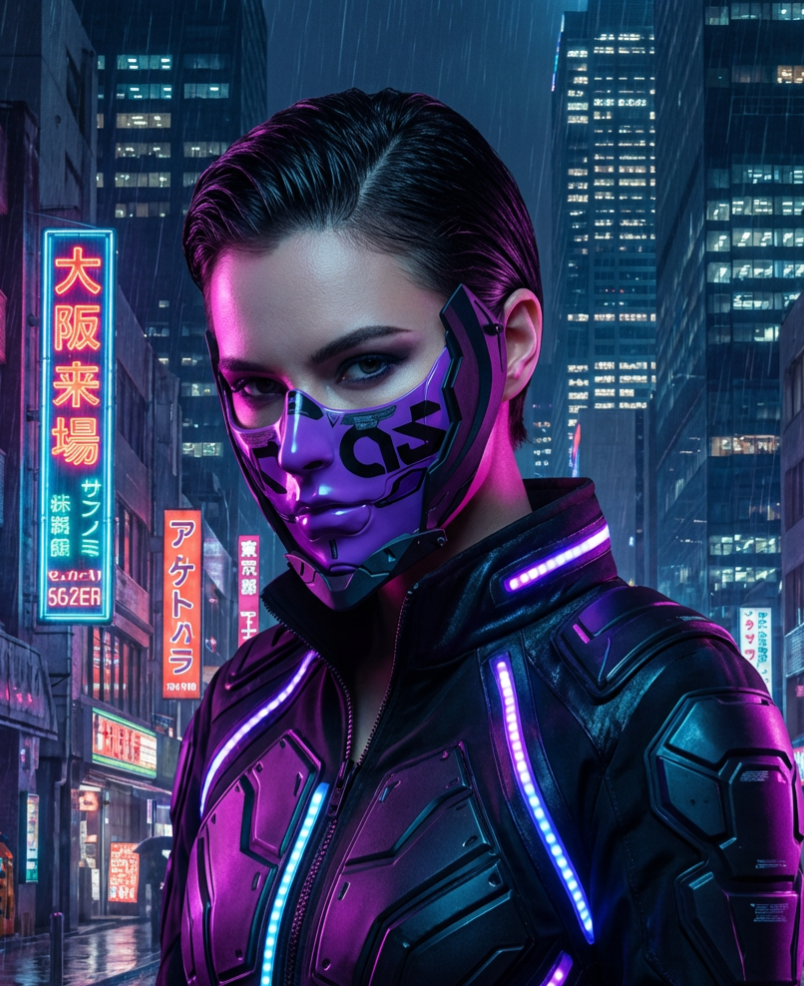 Cyberpunk Cosplay Half Face Mask