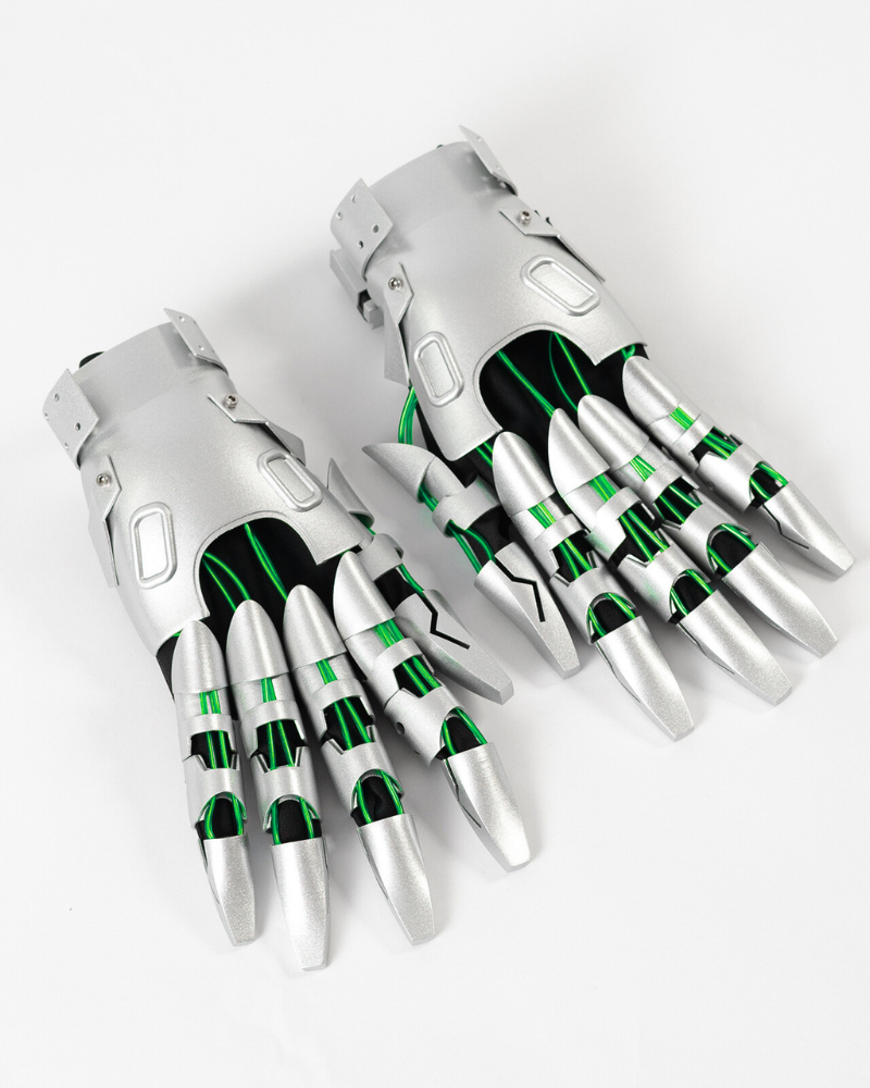 Cyberpunk Glowing Mechanical Hand Gloves