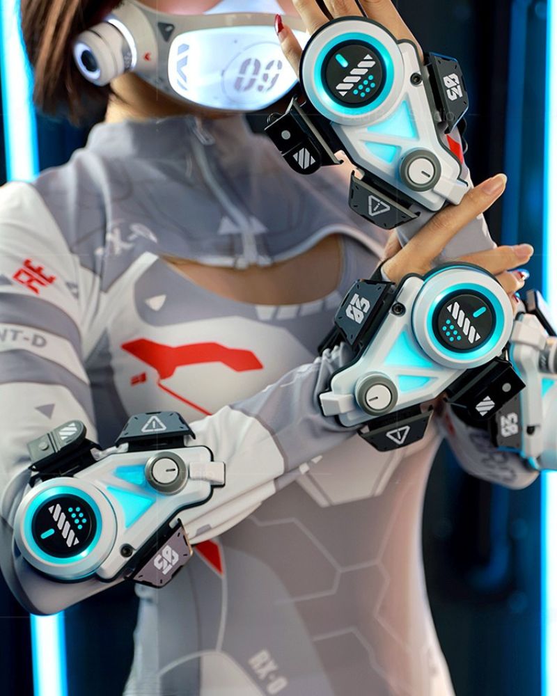 Cyberpunk LED Glow Hand Armor Mech Mask(Sold Separately)