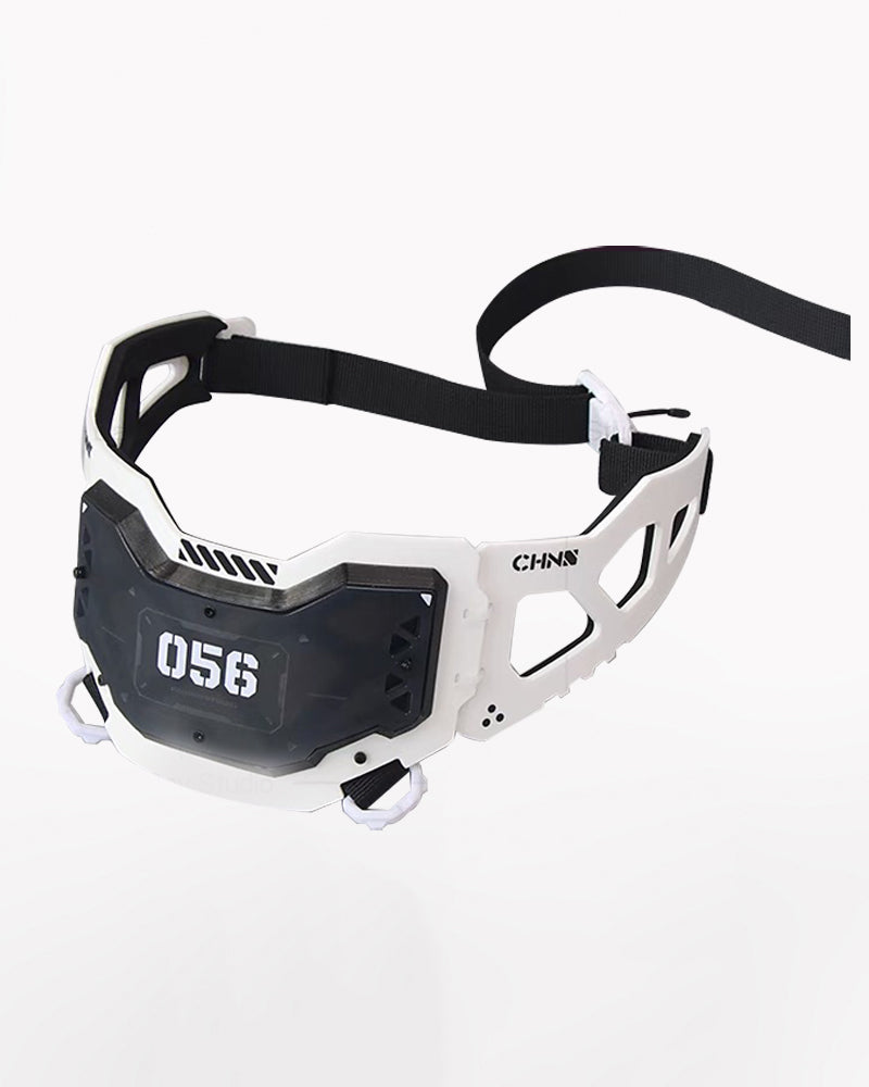 Cyberpunk Mechanical Futuristic Visor Mask and Neck Gaiter