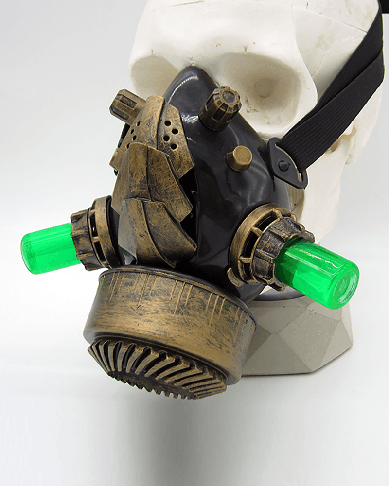 Cyberpunk Steampunk Glow Goggles And Mask (Sold Separately)