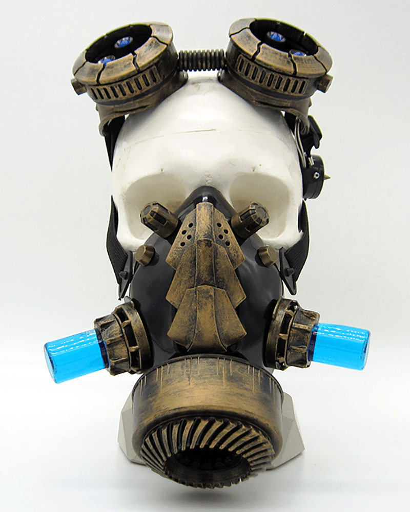Cyberpunk Steampunk Glow Goggles And Mask (Sold Separately)