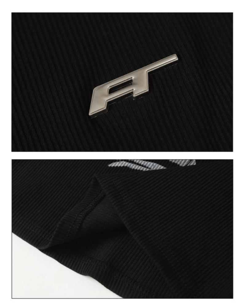 Dark Subculture Slim-Fit Crewneck Knit Sweatshirt