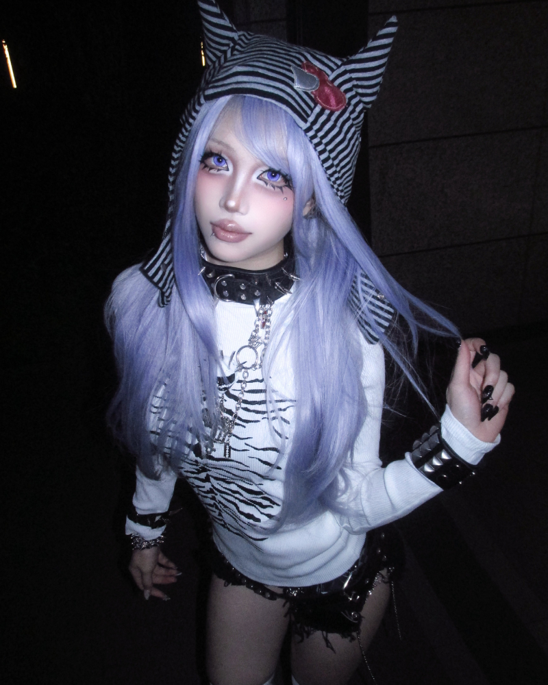 Dark Subculture Slim-Fit Crewneck Knit Sweatshirt