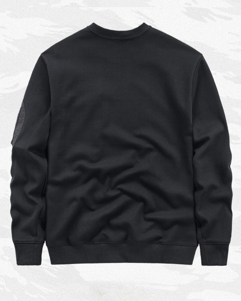 Dark-style Functional Crew Neck Long-sleeved Sweatshirt