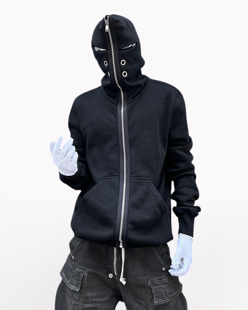 Opium Style Y2K Cut-Out Eye Full Zip Up Hoodie – Techwear Official Opium Style Y2K Cut-Out Eye Full Zip Up Hoodie – Techwear Official