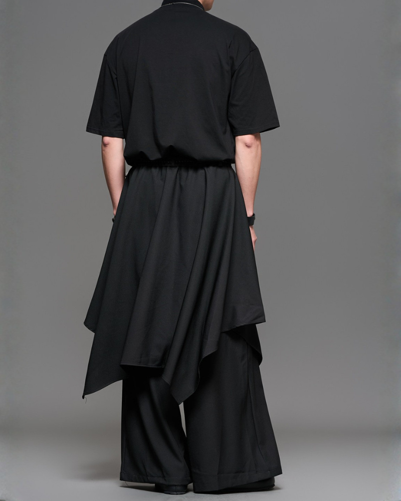 Darkwear Japanese-Style Fake Two-Piece Hakama Pants