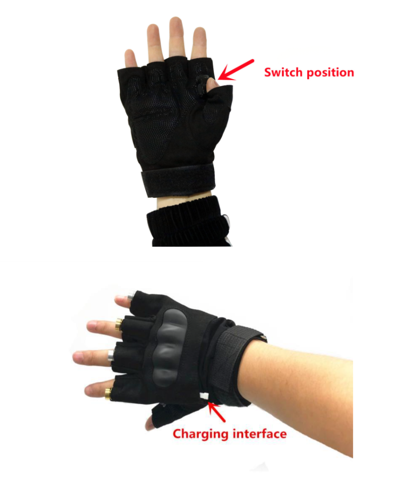 Dramatic Flair Laser Cyberpunk Gloves