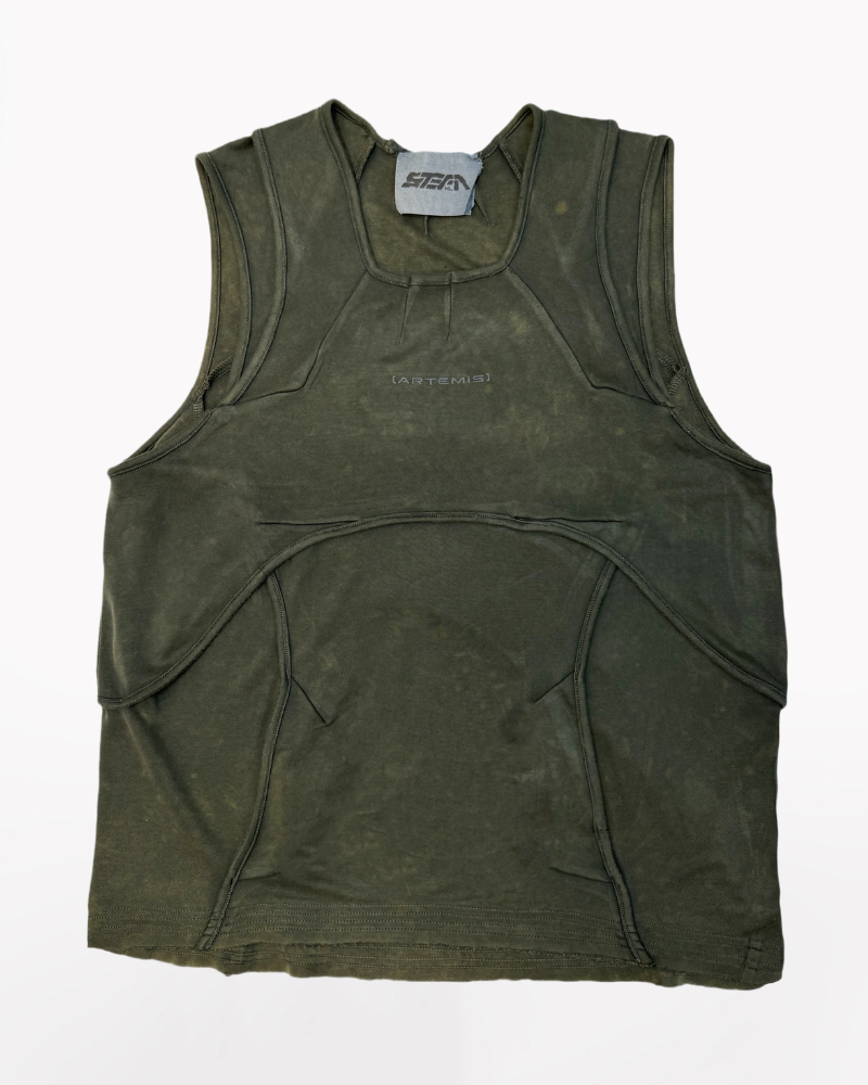 Dune Wasteland Deconstructed Splicing Sleeveless T-Shirt