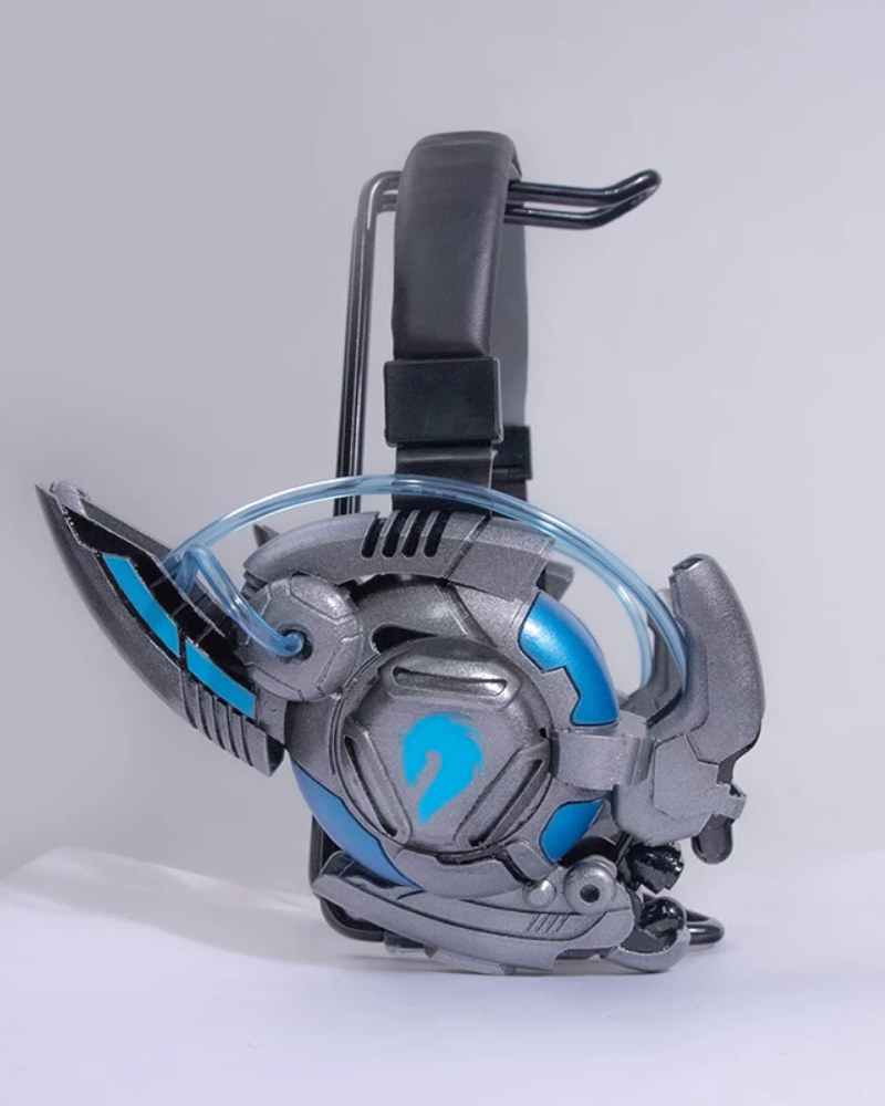 Fallen Angel Futuristic Cosplay Cyberpunk White Headband And Mask (Sold Separately)