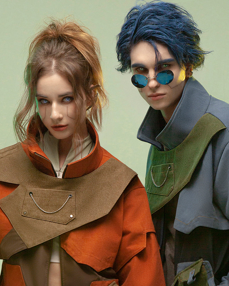 XIPHEVIL Cyberpunk Outfits Far-Off Vanguard Multi-Pocket Jacket