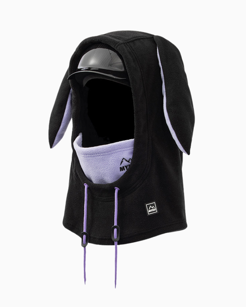 Ski Wear Fleece-Lined Bunny Ear Unisex Balaclava Hood