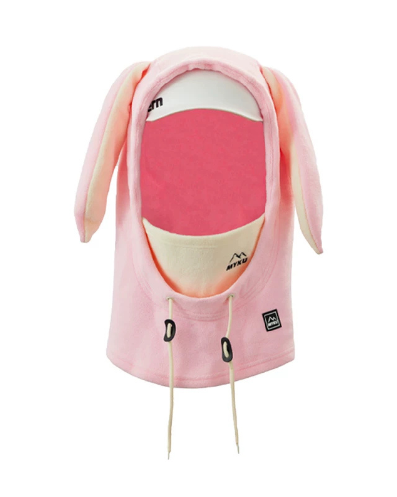 Ski Wear Fleece-Lined Bunny Ear Unisex Balaclava Hood