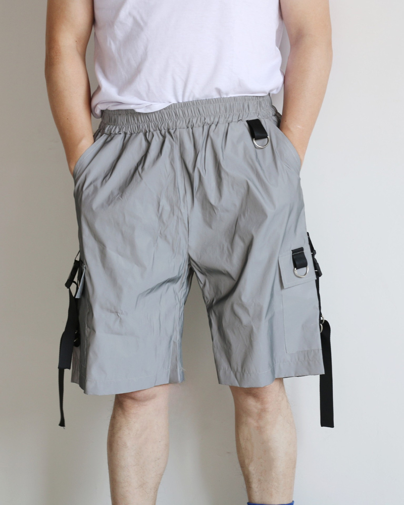 Functional Colorful Reflective Cargo Shorts