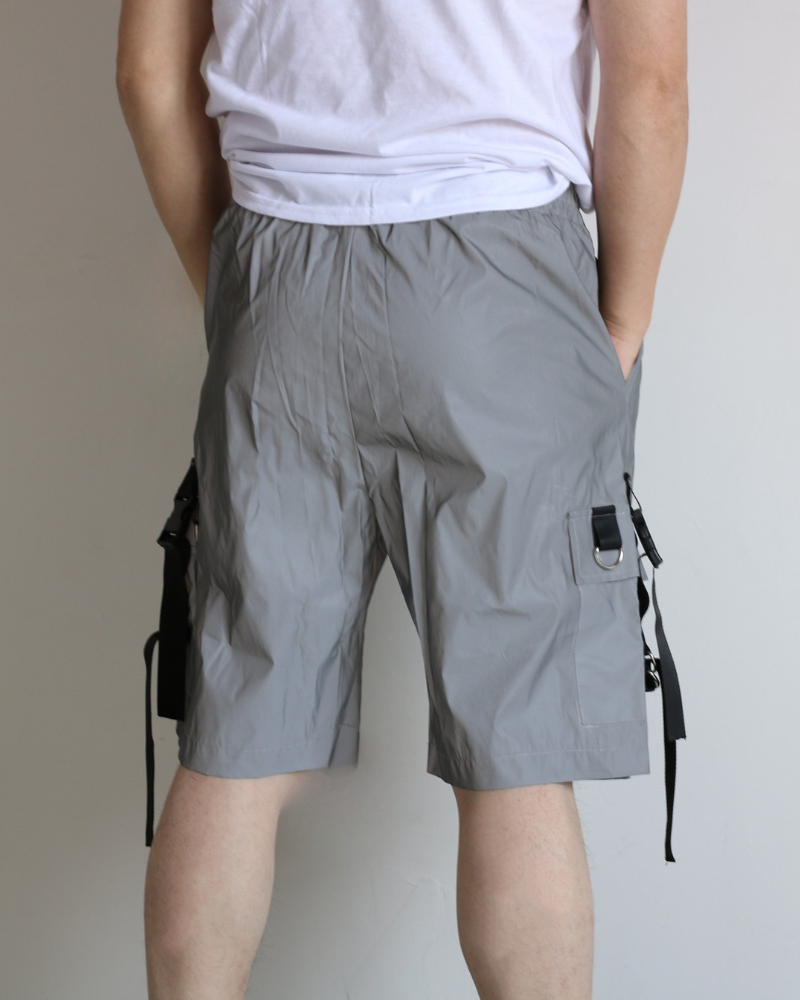 Functional Colorful Reflective Cargo Shorts