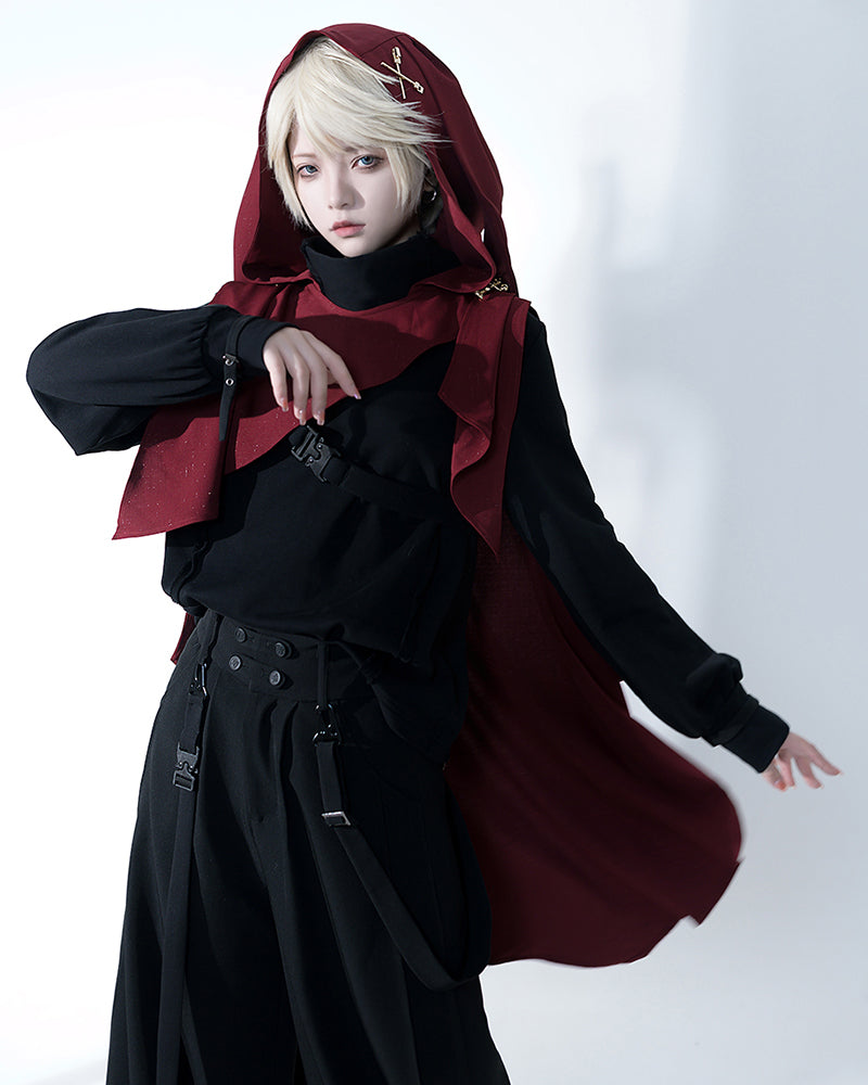 Functional Dark Cool Unisex Sweatershirt&Pants&Cape(Sold Separately)