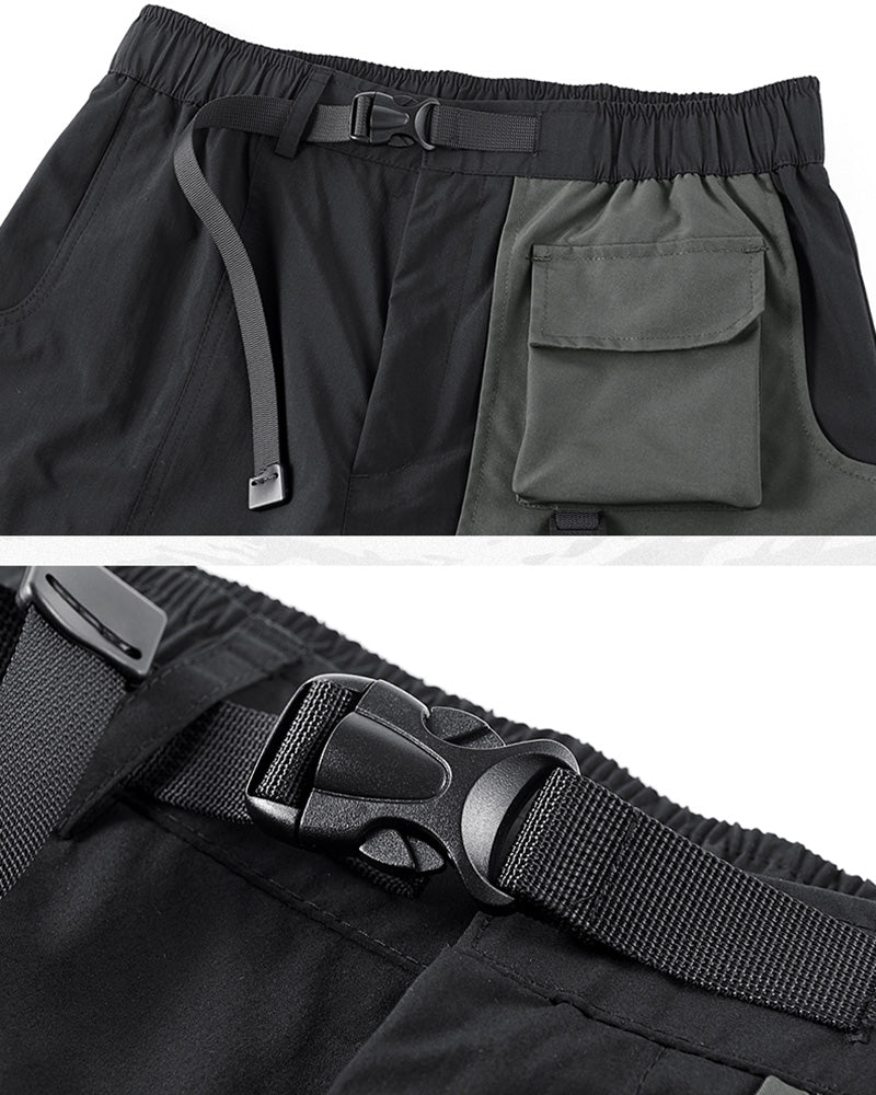 Functional Fake Two Piece Cargo Shorts