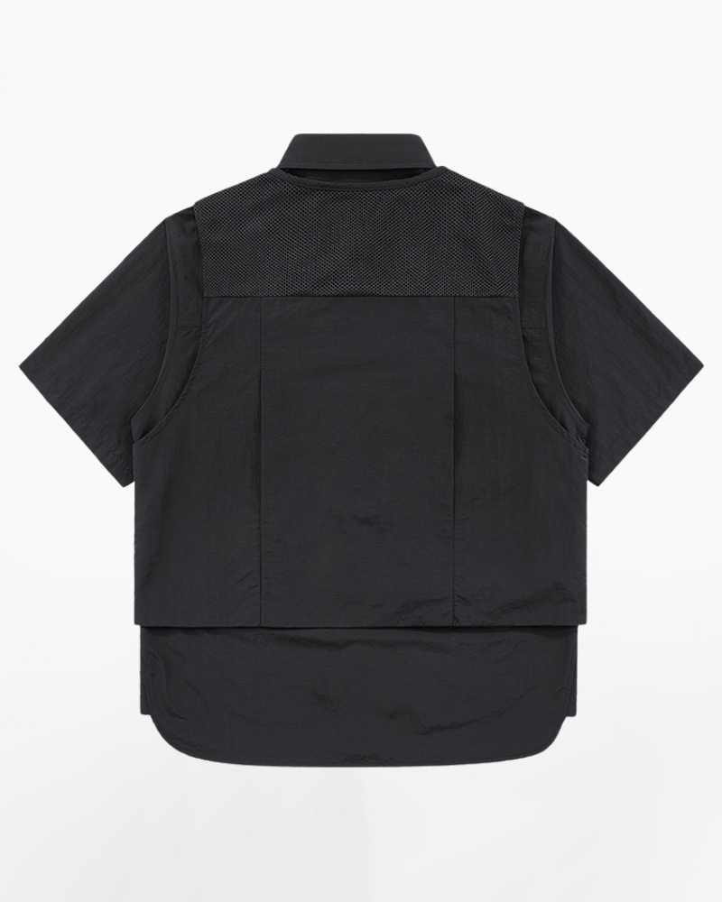 Functional Fake Two-Piece Short Sleeve Tech Shirt