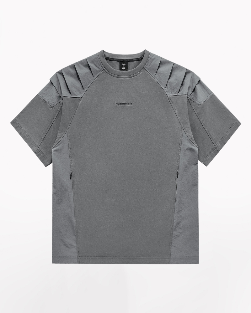 Techwear T-shirts,tactical shirt,mens black tees,cargo t-shirt men&