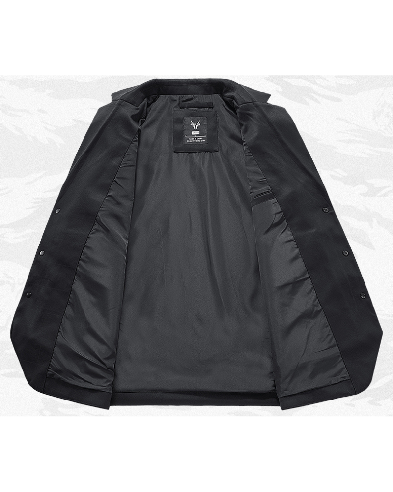 Functional Multi-Pocket Utility Blazer Jacket