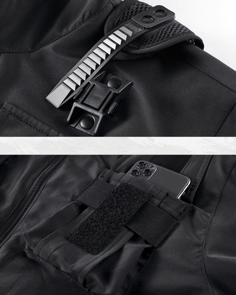 Functional Multi-pocket Cargo Hooded Jacket