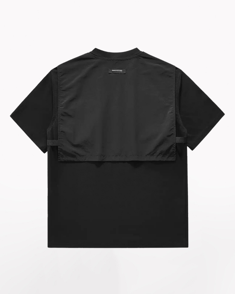 Functional Patchwork Fake Two-Piece T-Shirt