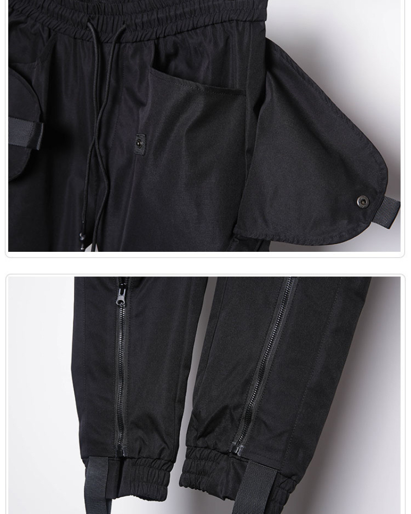 Functional Pocket Zipper Cargo Pants