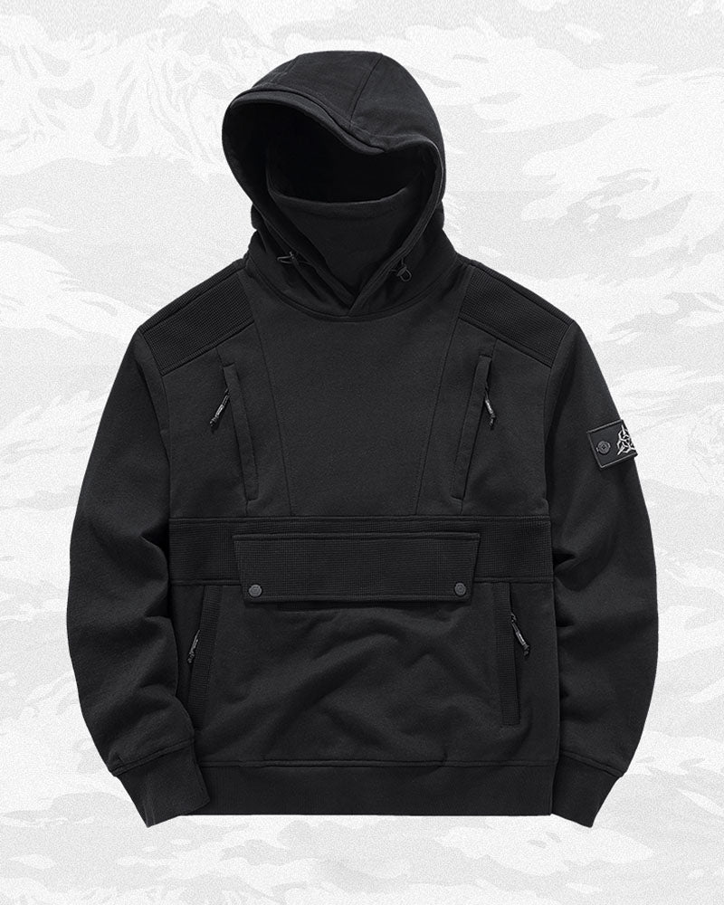 Techwear Tactical Multi-Pocket Mask Hoodie
