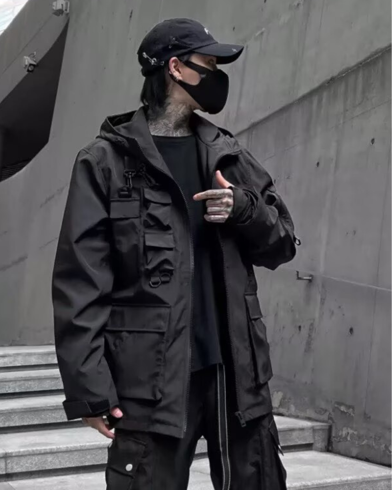 Functional Techwear Multi-Pocket Jacket