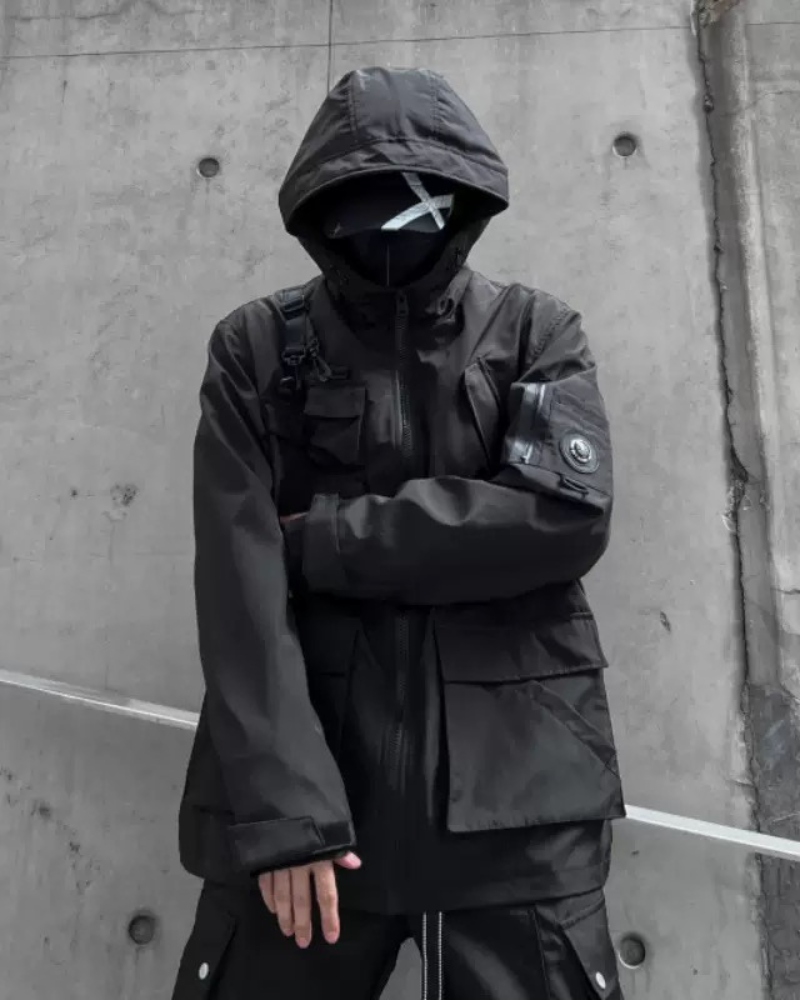 Functional Techwear Multi-Pocket Jacket