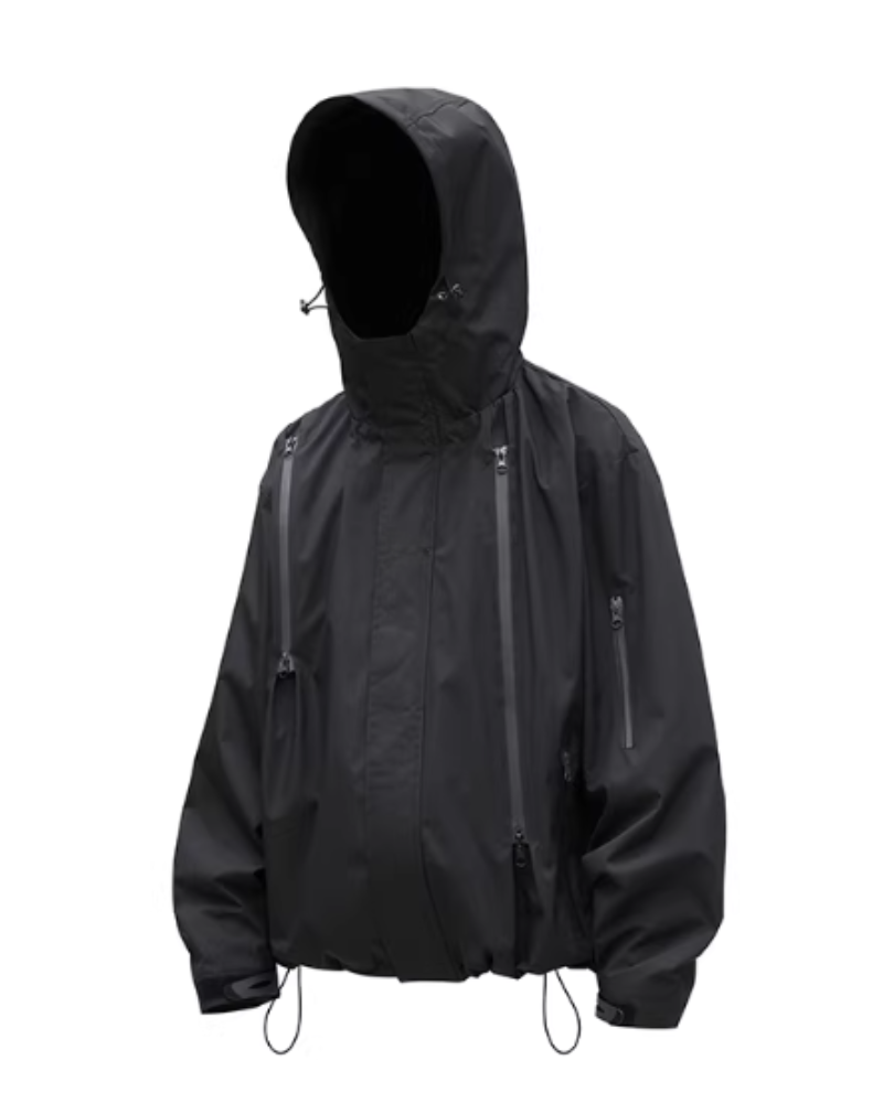 Gorpcore Water-Resistant Unisex Hooded Hardshell Jacket
