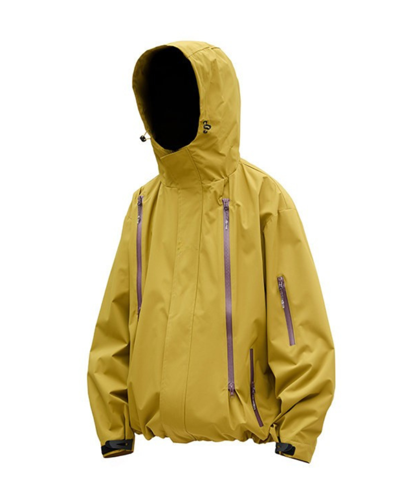 Gorpcore Water-Resistant Unisex Hooded Hardshell Jacket