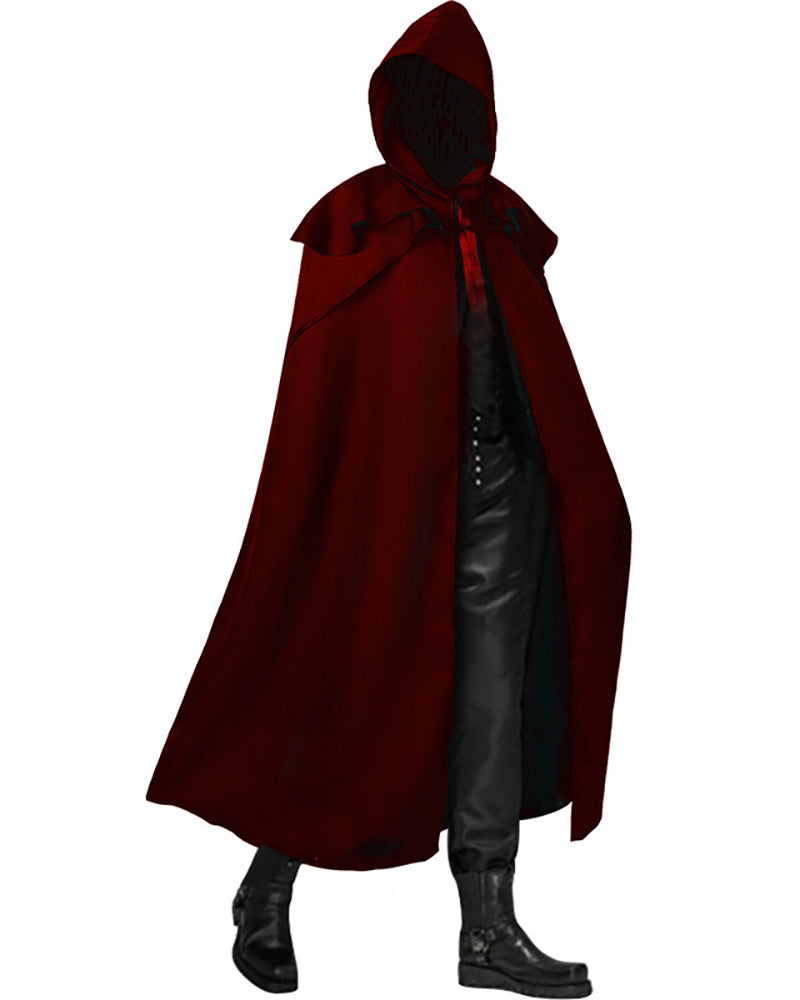 Gothic Wizard Robes Hooded Cloak