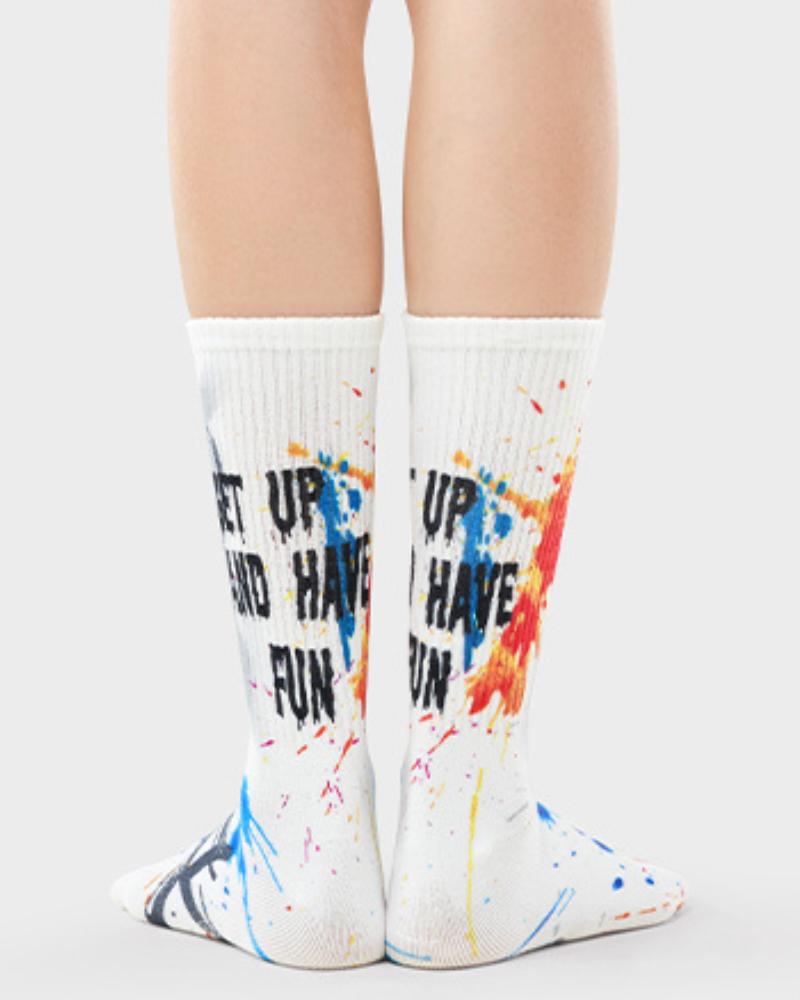 Graffiti Mid-calf Sports Socks