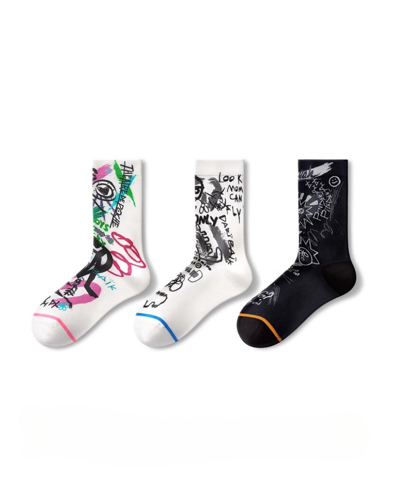 Graffiti Mid-calf Sports Socks
