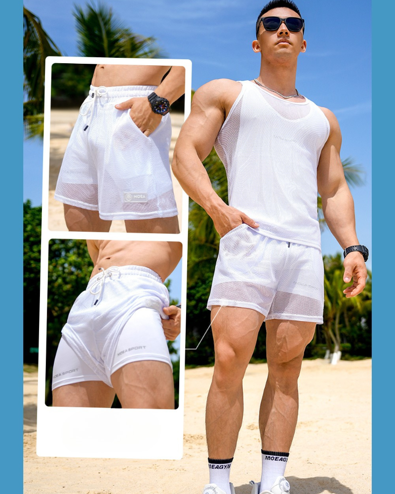 Gym Clothing Double Mesh Men&