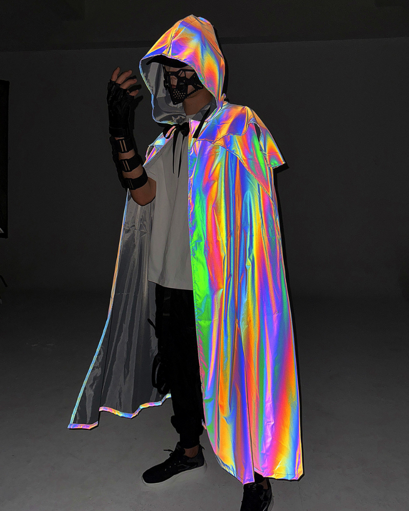 Halloween Colorful Reflective Wizard Cloak