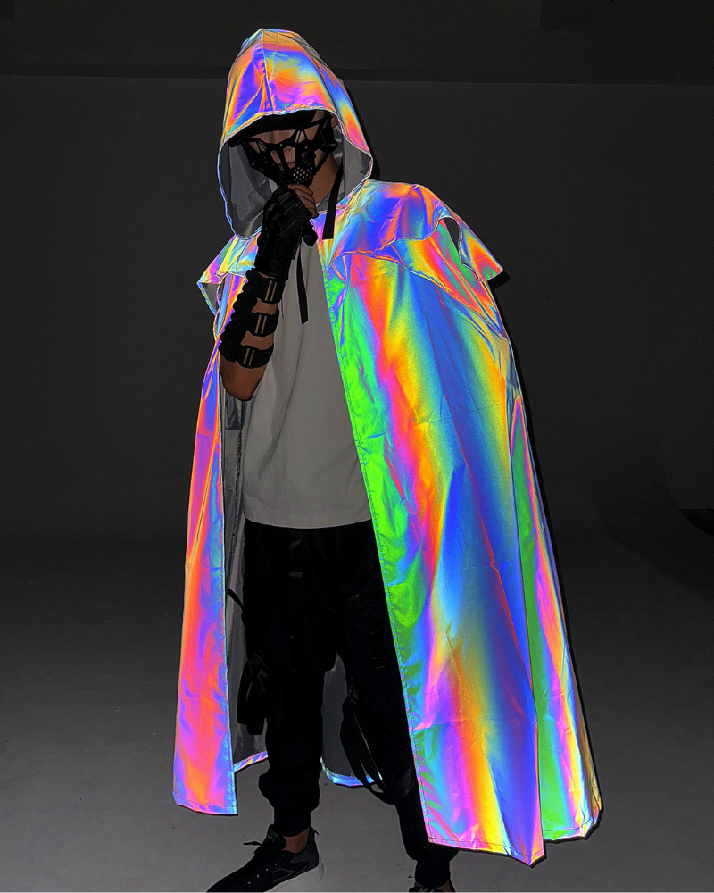 Halloween Colorful Reflective Wizard Cloak