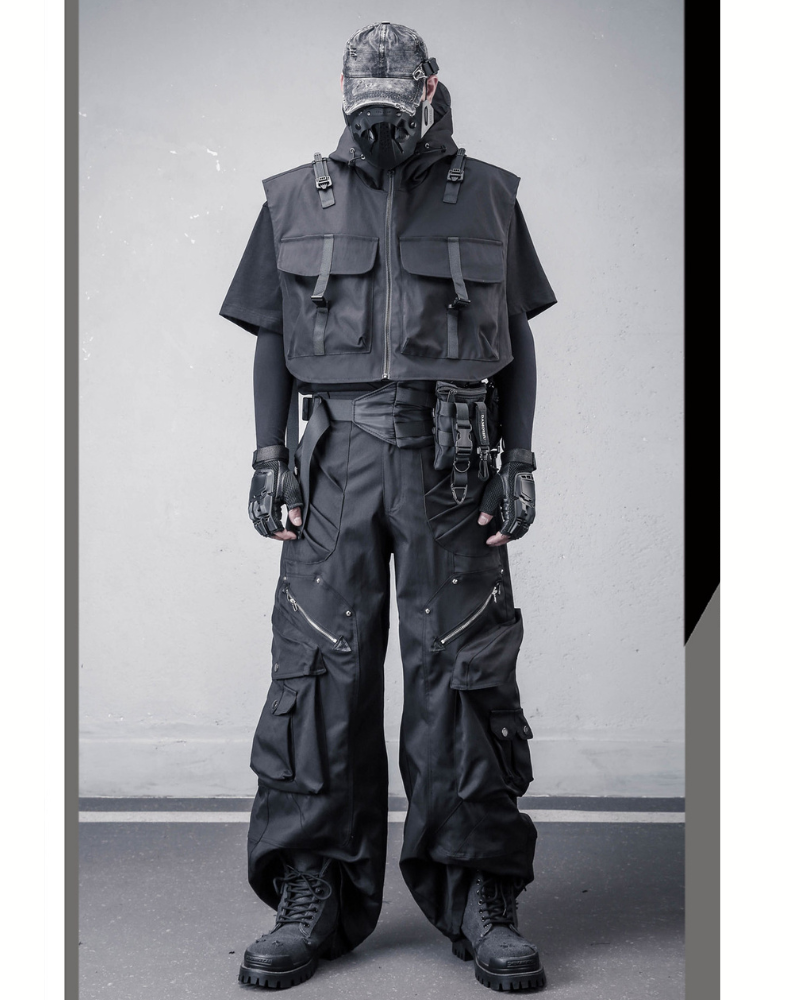 Heavyweight Functional Loose Wide-Leg Cargo Pants