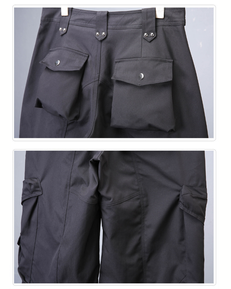Heavyweight Functional Loose Wide-Leg Cargo Pants