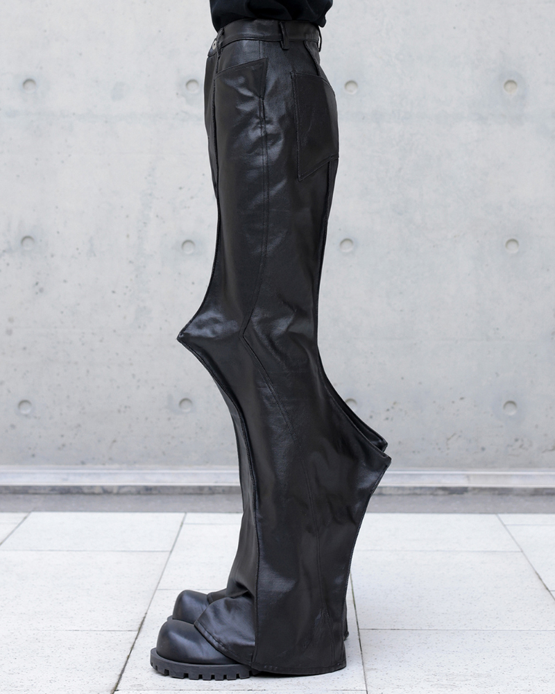 High Street Opium Style 3D-Structured Spiked Flare Pants