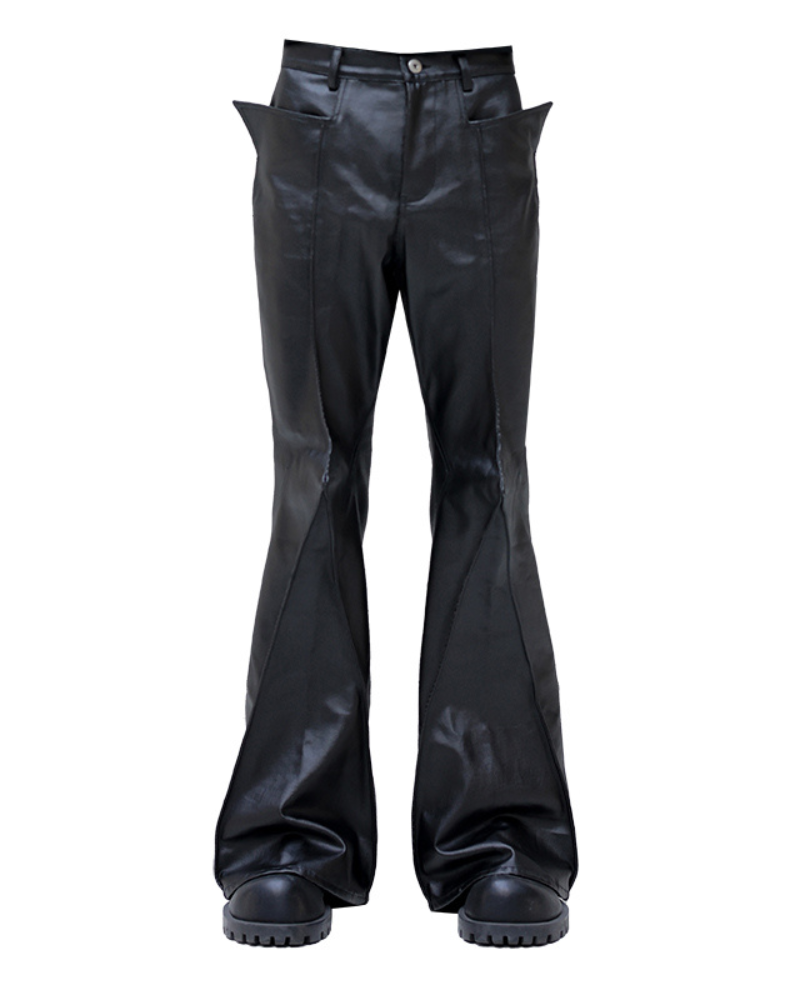 High Street Opium Style 3D-Structured Spiked Flare Pants