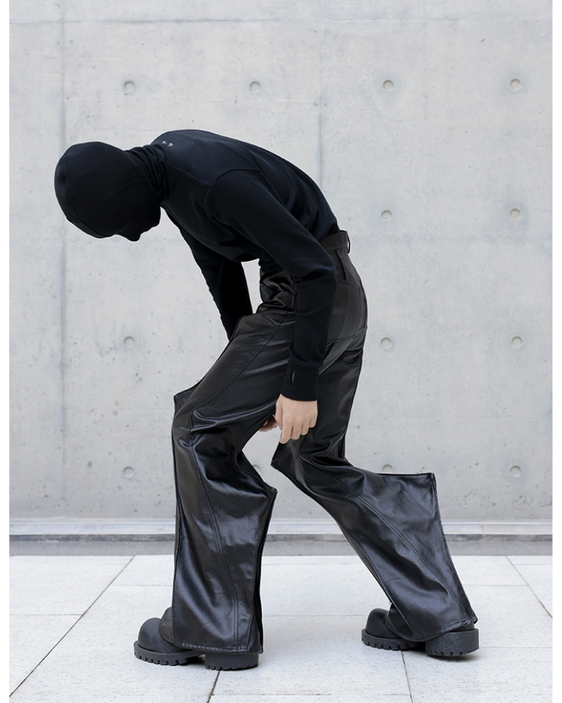 High Street Opium Style 3D-Structured Spiked Flare Pants