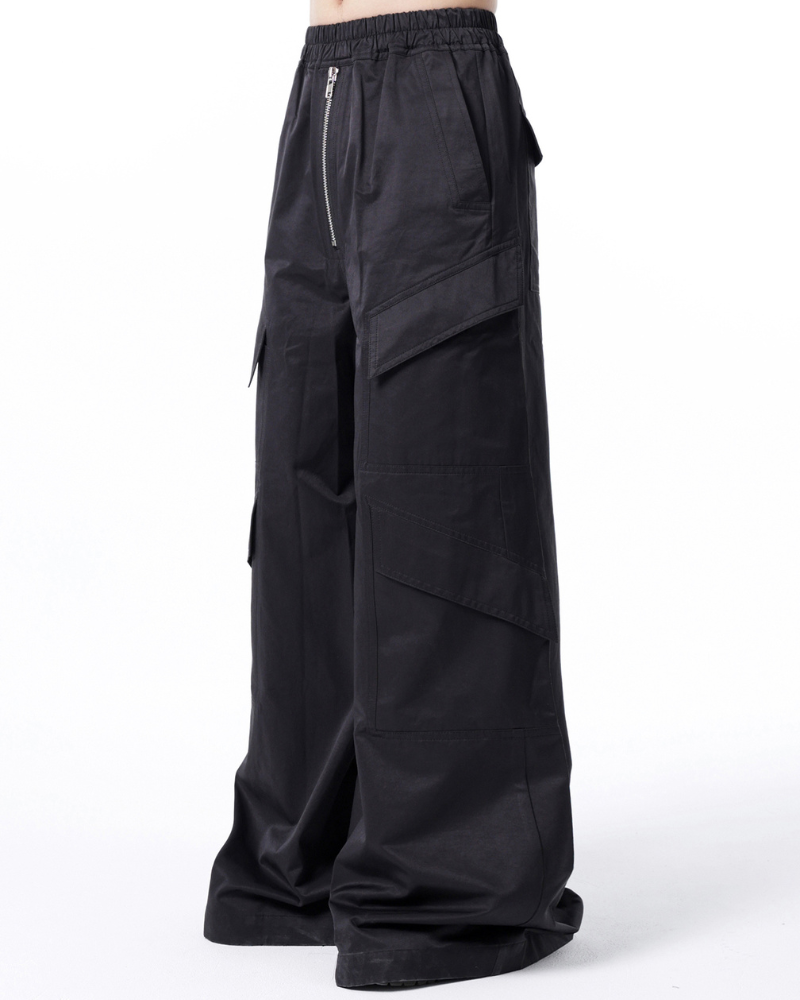 High Street Hip-Hop Cargo Wide-Leg Pants