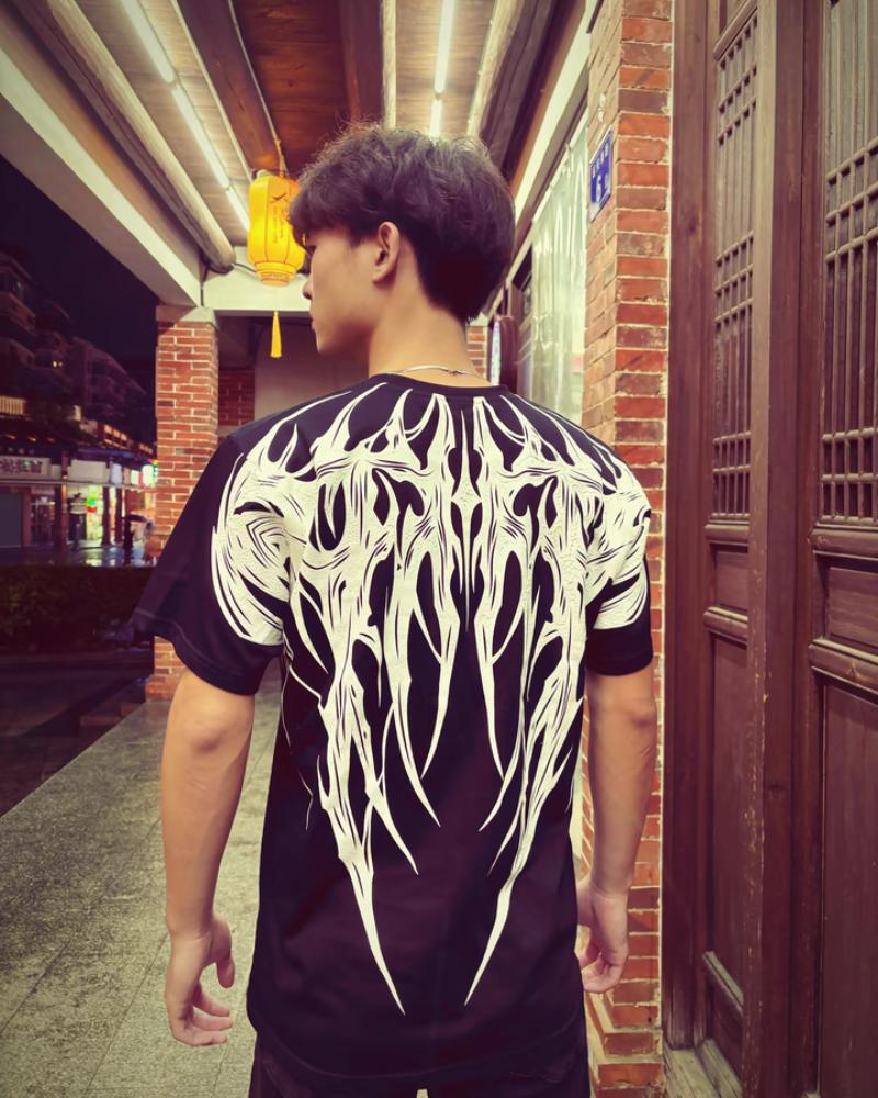 High Street Opium Style Wings Rock Graphic T-Shirt