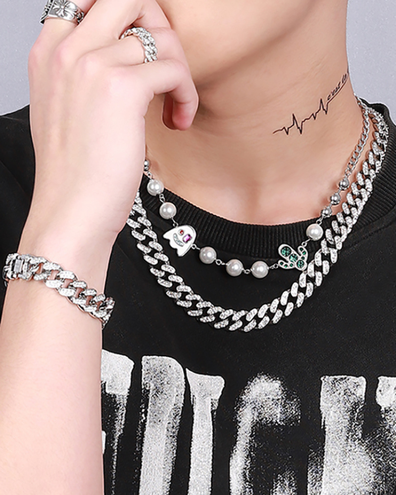 Hip Hop Titanium Steel Cuban Link Chain Necklace