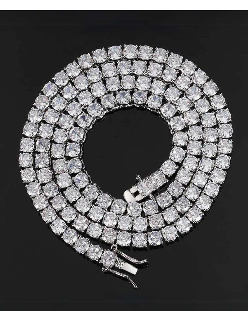 Hip Hop Tennis Cuban Link Chain Necklace