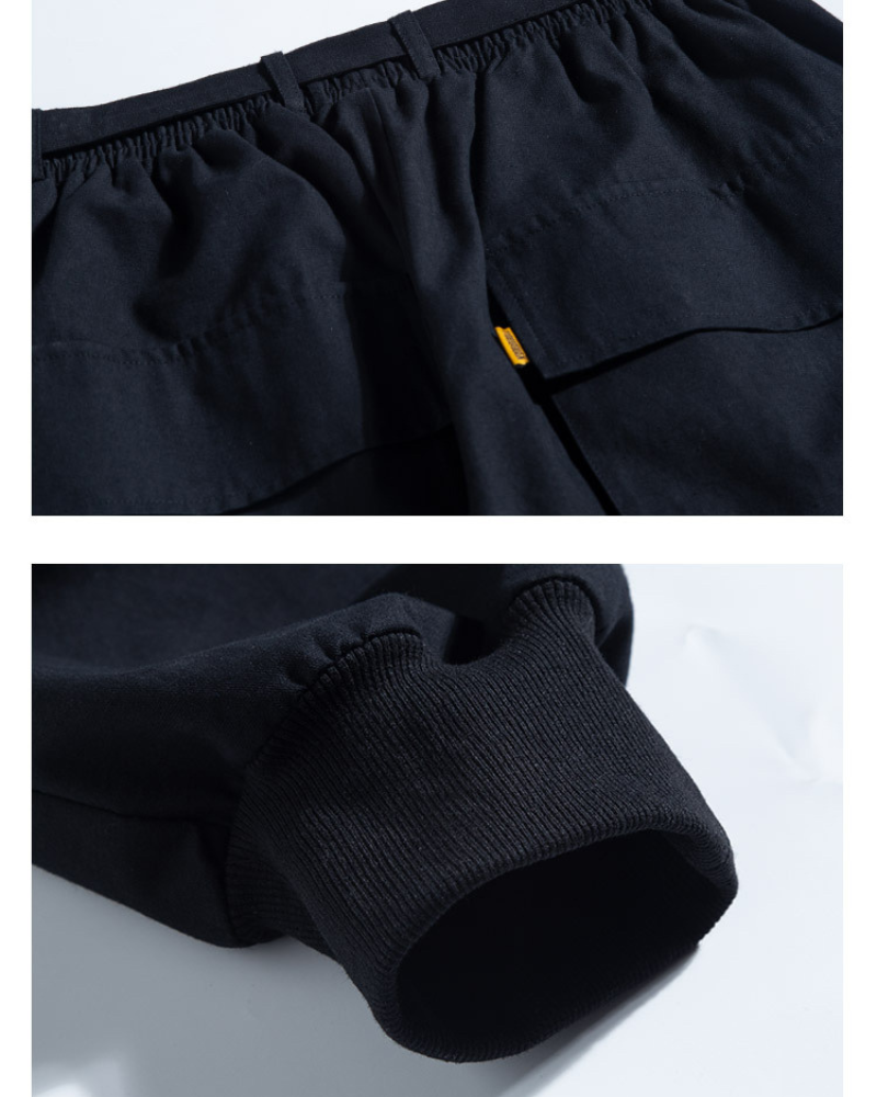 Techwear Street Style Black Cargo Pants