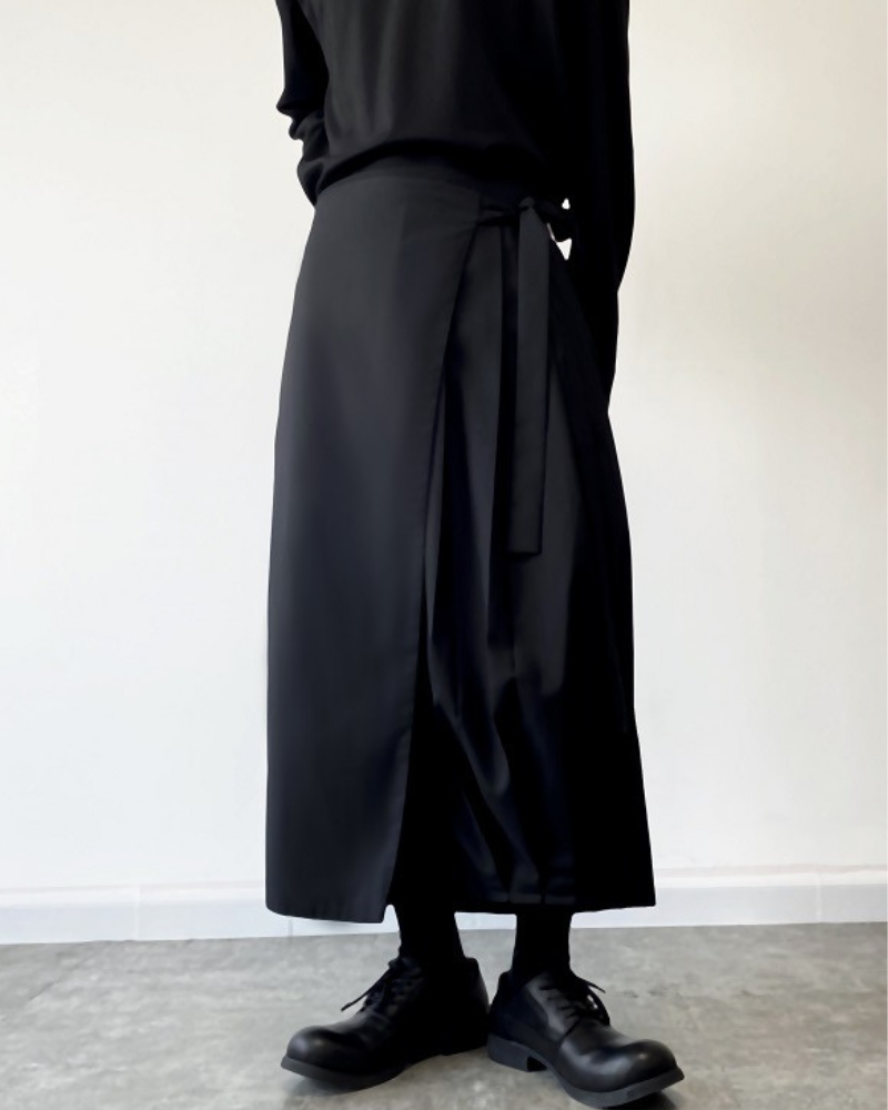 Irregular Wide-Leg Skirt Pants | Hakama Pants