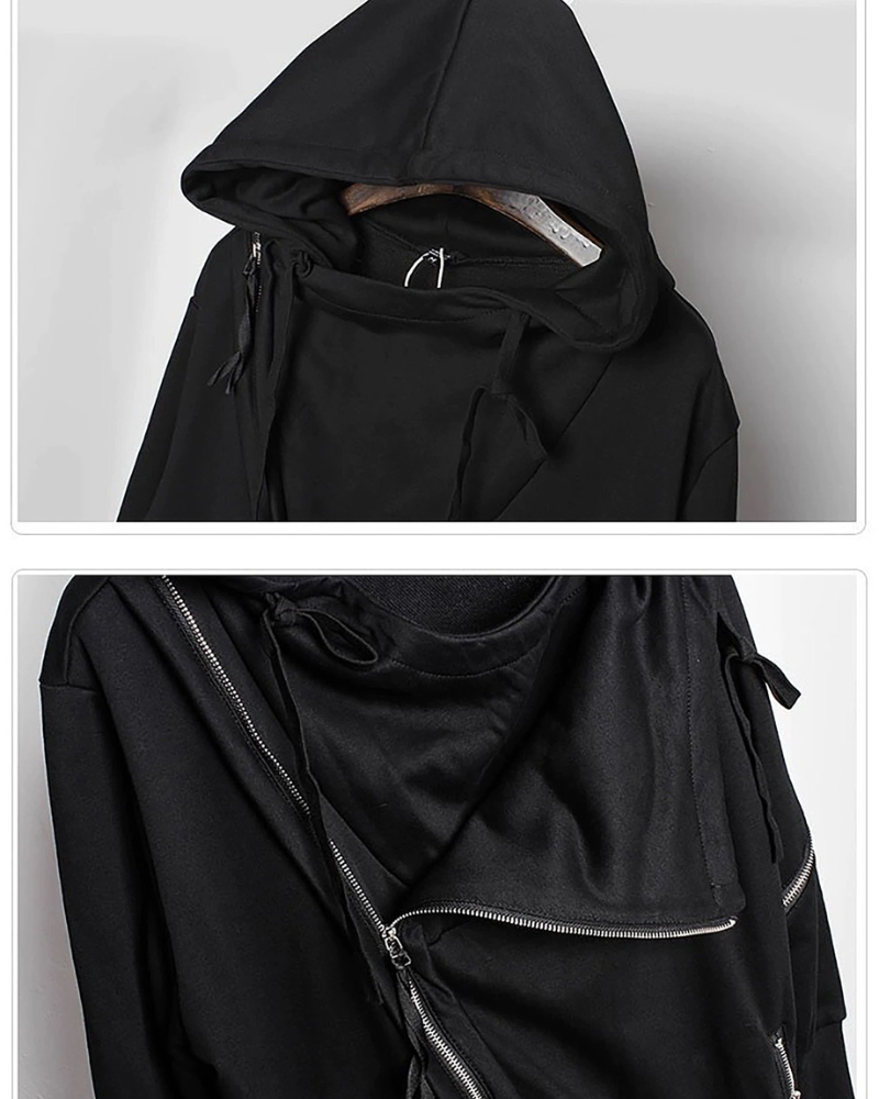 Japanese Techwear Zipper Hooded Jacket